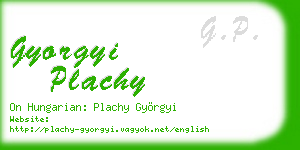 gyorgyi plachy business card