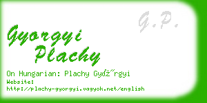 gyorgyi plachy business card